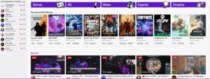 Filter content by category on Twitch